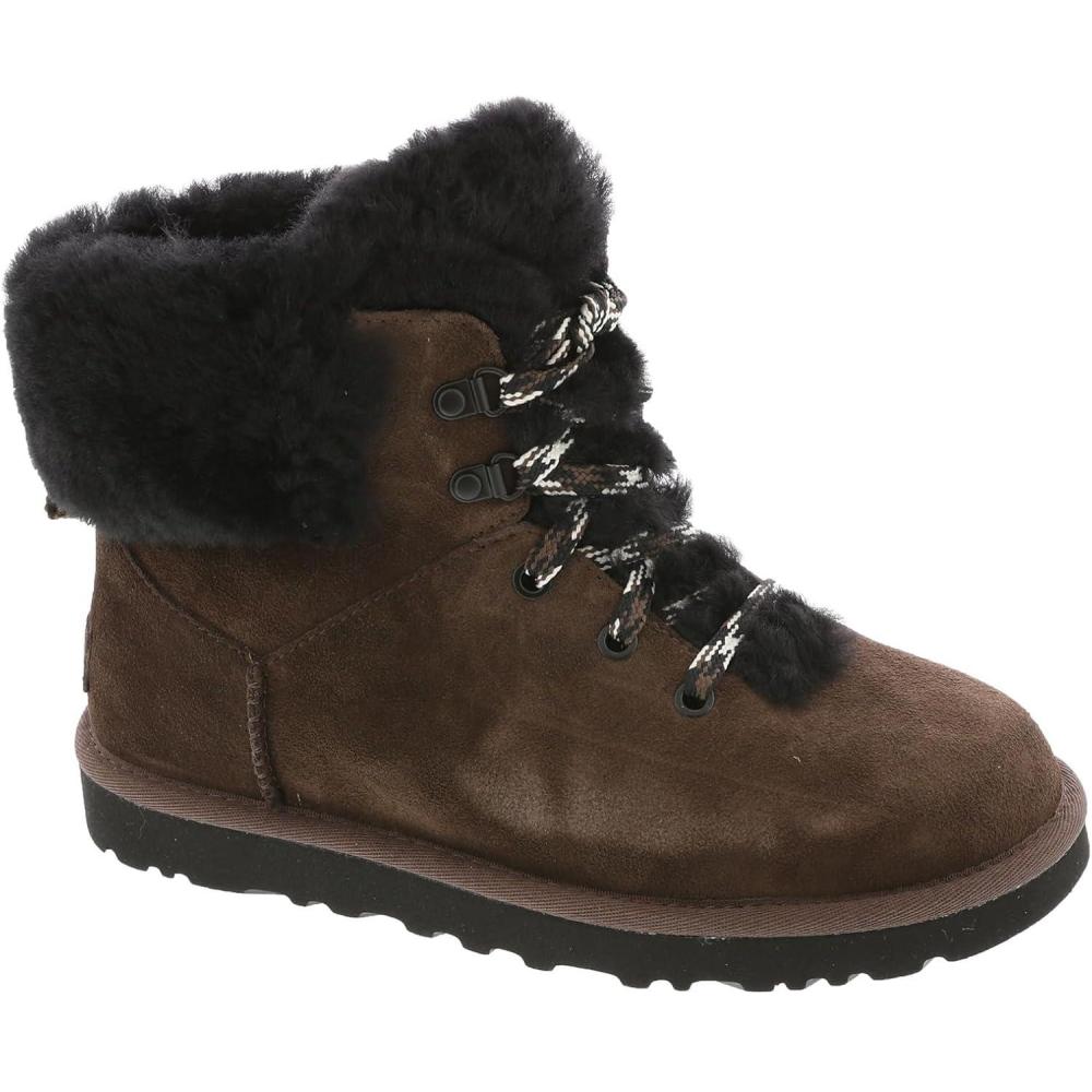 imageUGG womens Classic Mini Alpine LaceFashion BootBurnt Cedar