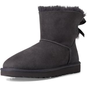 UGG Women’s Mini Bailey Bow II Boot(Obsidian)