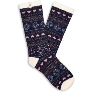 UGG womens Leslie Graphic Crew Sock(Mariner Fairisle)