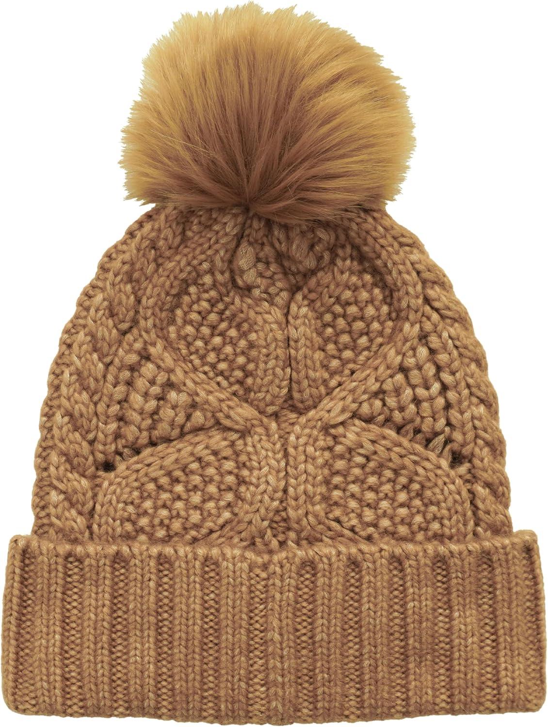 imageUGG Womens Cable Pom BeanieChestnut