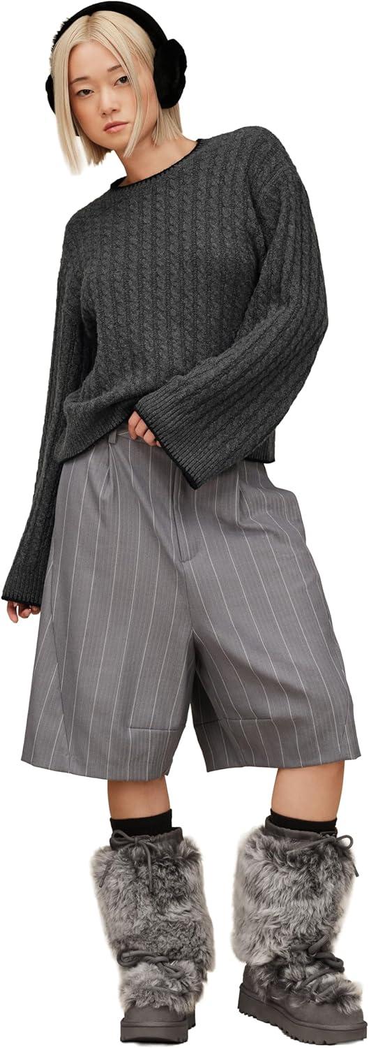 imageUGG Womens Rylynn Cable Knit PulloverCharcoal Heather