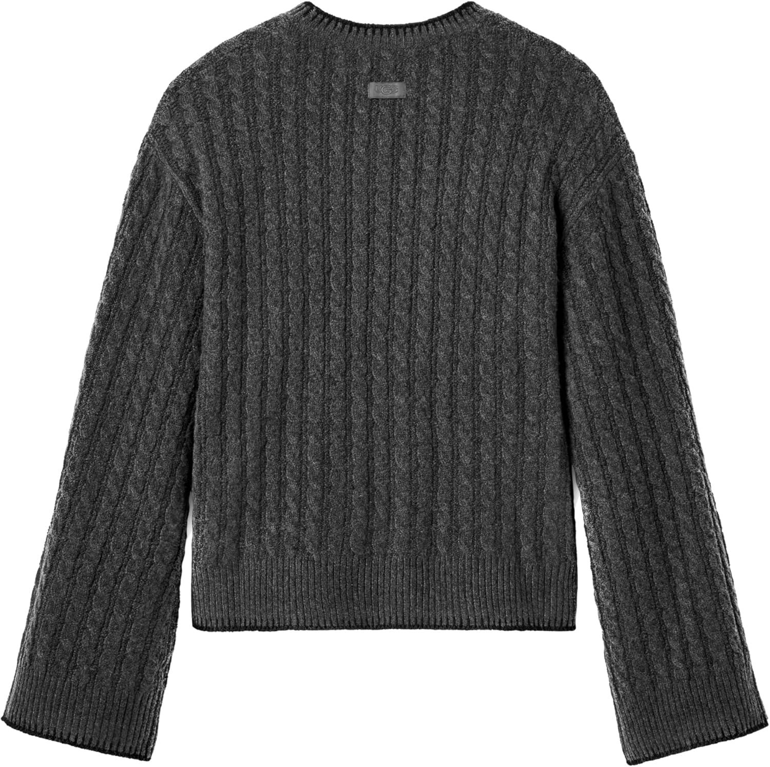 imageUGG Womens Rylynn Cable Knit PulloverCharcoal Heather
