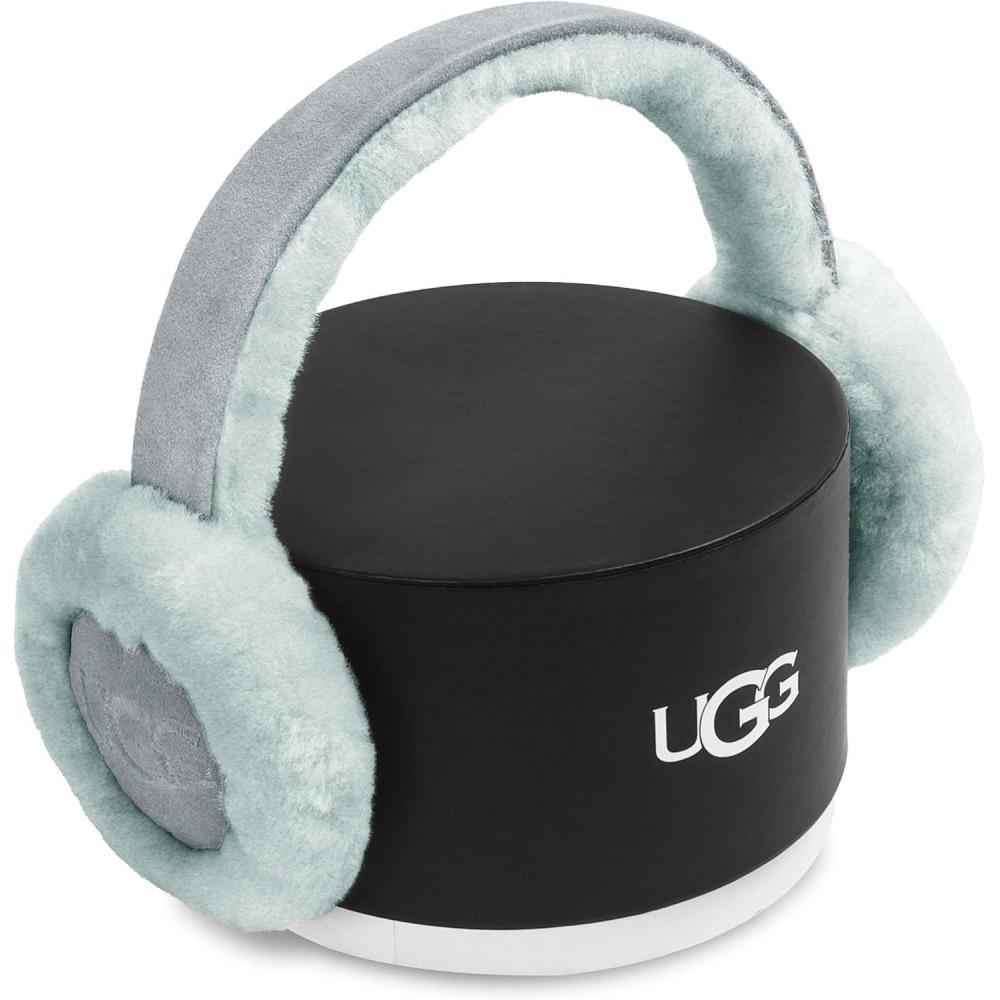 imageUGG Kids Earmuff with Plush Sheepskin Comfort Snug Fit Headband  Minimalist Embroidered Logo  Warm Cold Weather WearGrey Mist