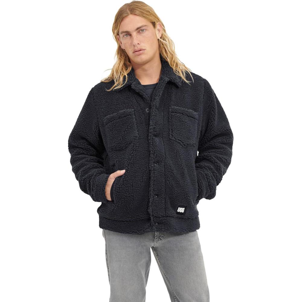 imageUGG Mens Janson Sherpa Trucker JacketDark Ash