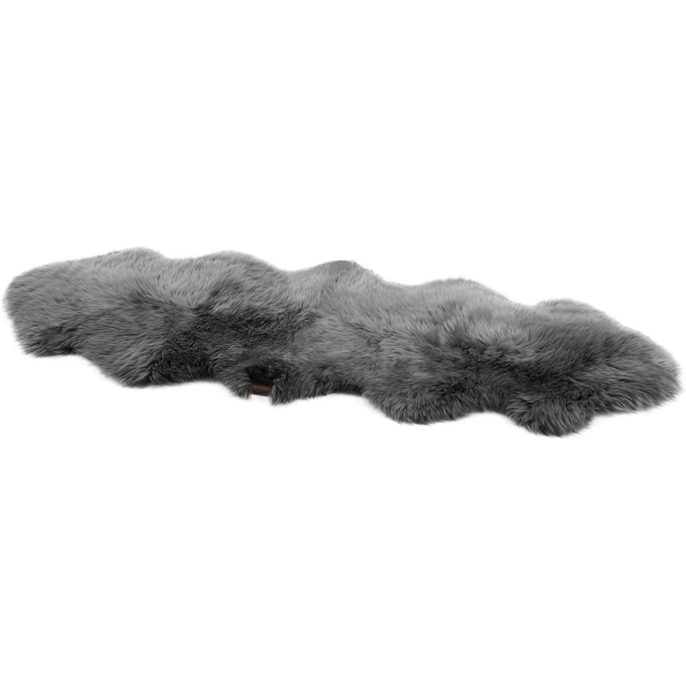 imageUGG Sheepskin Area Rug Genuine Real Wool Fur Luxury New Zealand Pelts Natural Silky Soft Lambs Skin Thick ampamp Fluffy Large Chair Throw for Bedroom ampamp Living Area 72quot L x 24quot W x 1quot H GreyGrey