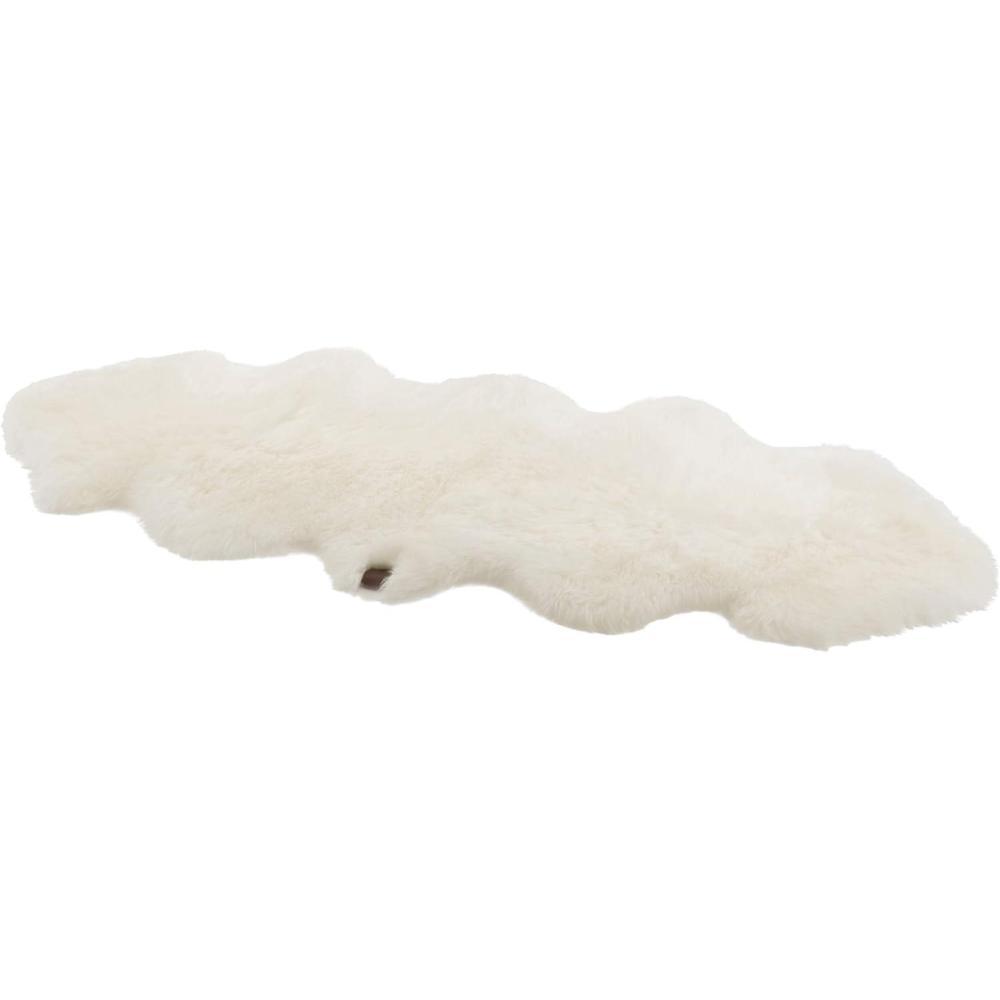 imageUGG Sheepskin Area Rug Genuine Real Wool Fur Luxury New Zealand Pelts Natural Silky Soft Lambs Skin Thick ampamp Fluffy Large Chair Throw for Bedroom ampamp Living Area 72quot L x 24quot W x 1quot H GreyNatural