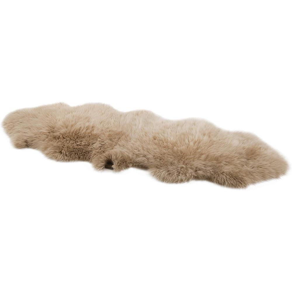 imageUGG Sheepskin Area Rug Genuine Real Wool Fur Luxury New Zealand Pelts Natural Silky Soft Lambs Skin Thick ampamp Fluffy Large Chair Throw for Bedroom ampamp Living Area 72quot L x 24quot W x 1quot H GreyBrown