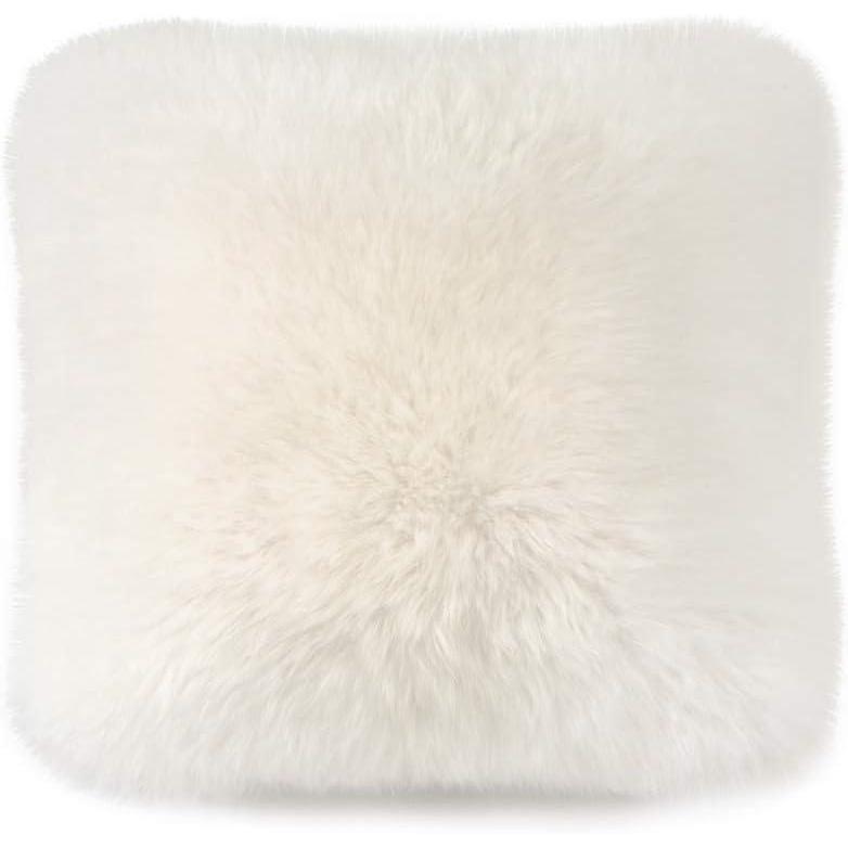 imageUGG Sheepskin Decorative Throw Luxury Hotel Style Pillows Square 05 White