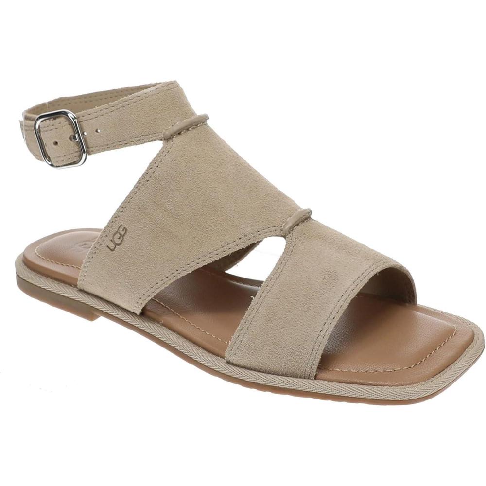 imageUGG Womens Delray Flat SandalMustard Seed Suede