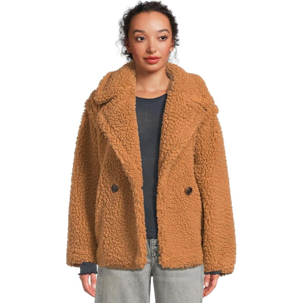 imageUGG Womens Gertrude Short Teddy CoatChestnut