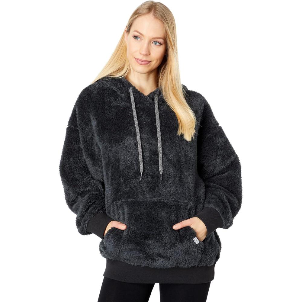 imageUGG Womens Loyra Sherpa Hoodie SweaterInk Black
