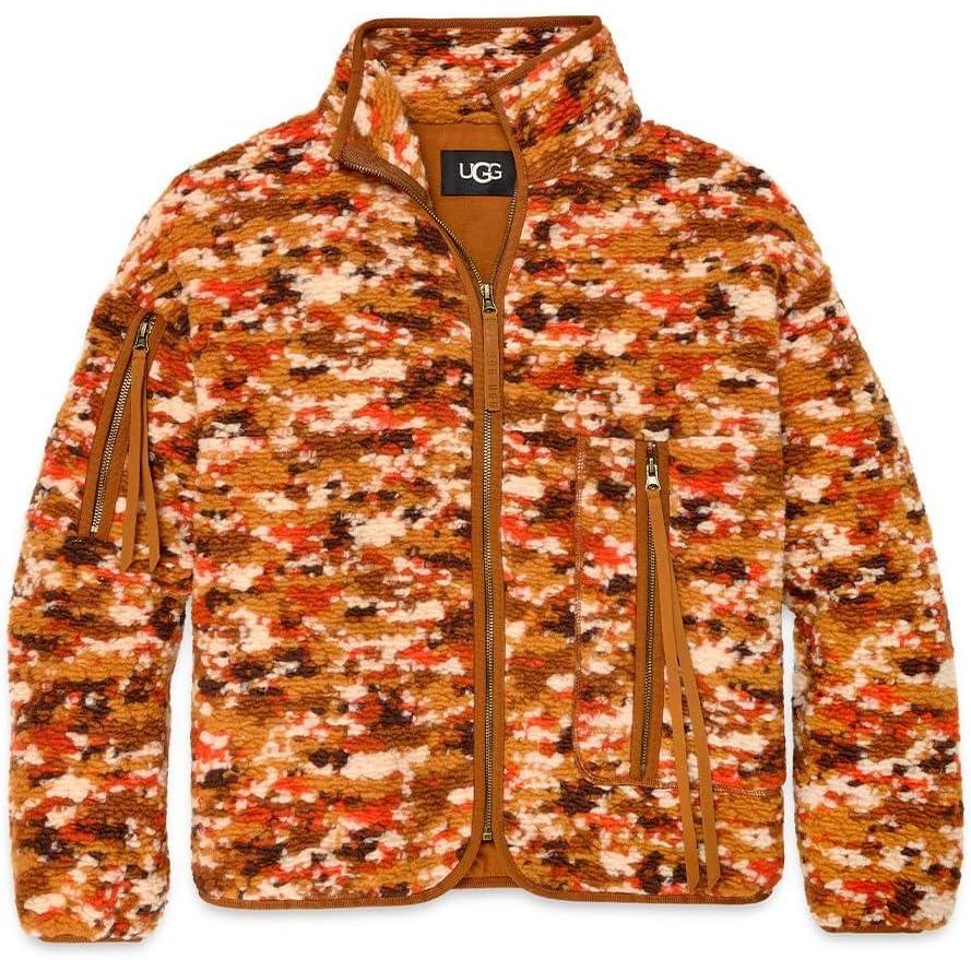 imageUGG Womens Marlene UGGfluff Jacket PrintHardwood Multi