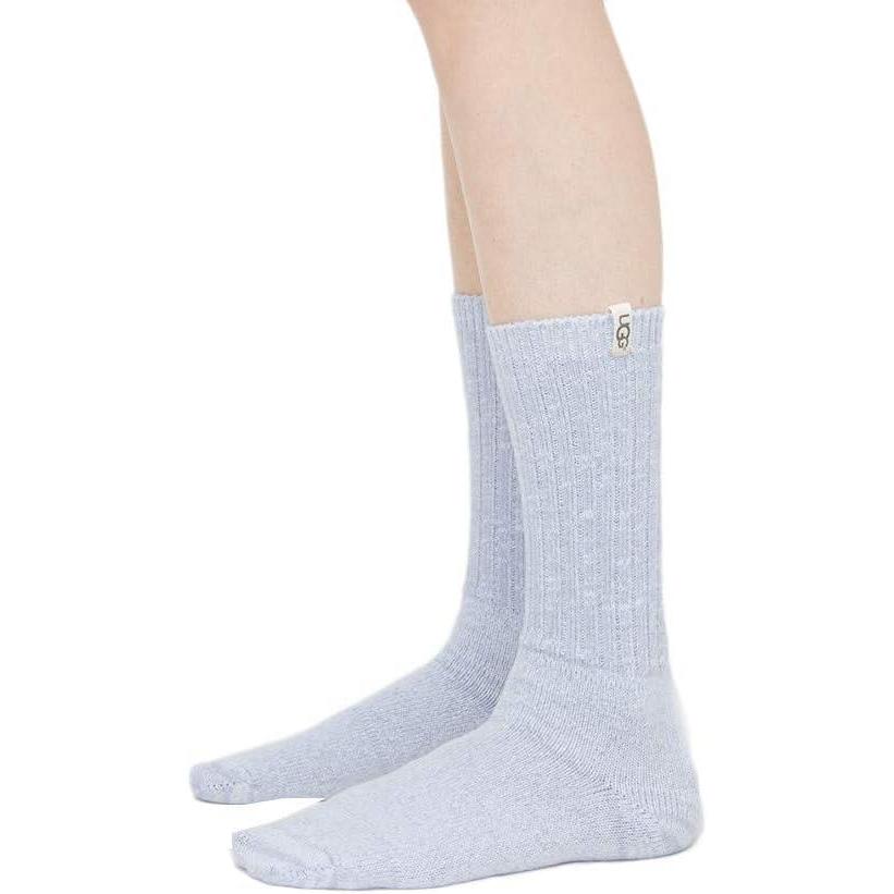 imageUGG Womens Rib Knit Slouchy Crew SockIcelandic Blue