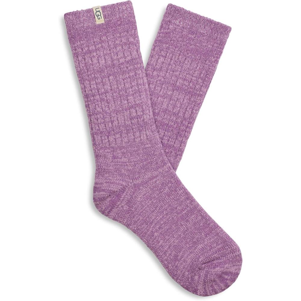 imageUGG Womens Rib Knit Slouchy Crew SockViolet Queen