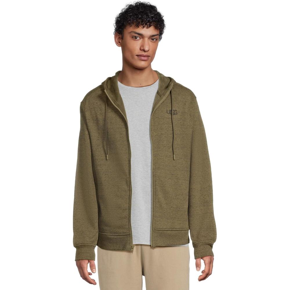 imageUGG mens Shiloh Full Zip HoodieBurnt Olive Heather