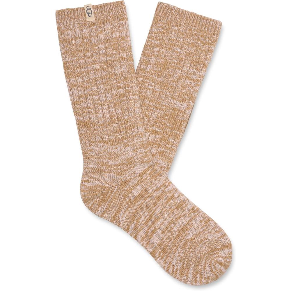 imageUGG womens Rib Knit Slouchy Crew SockSand