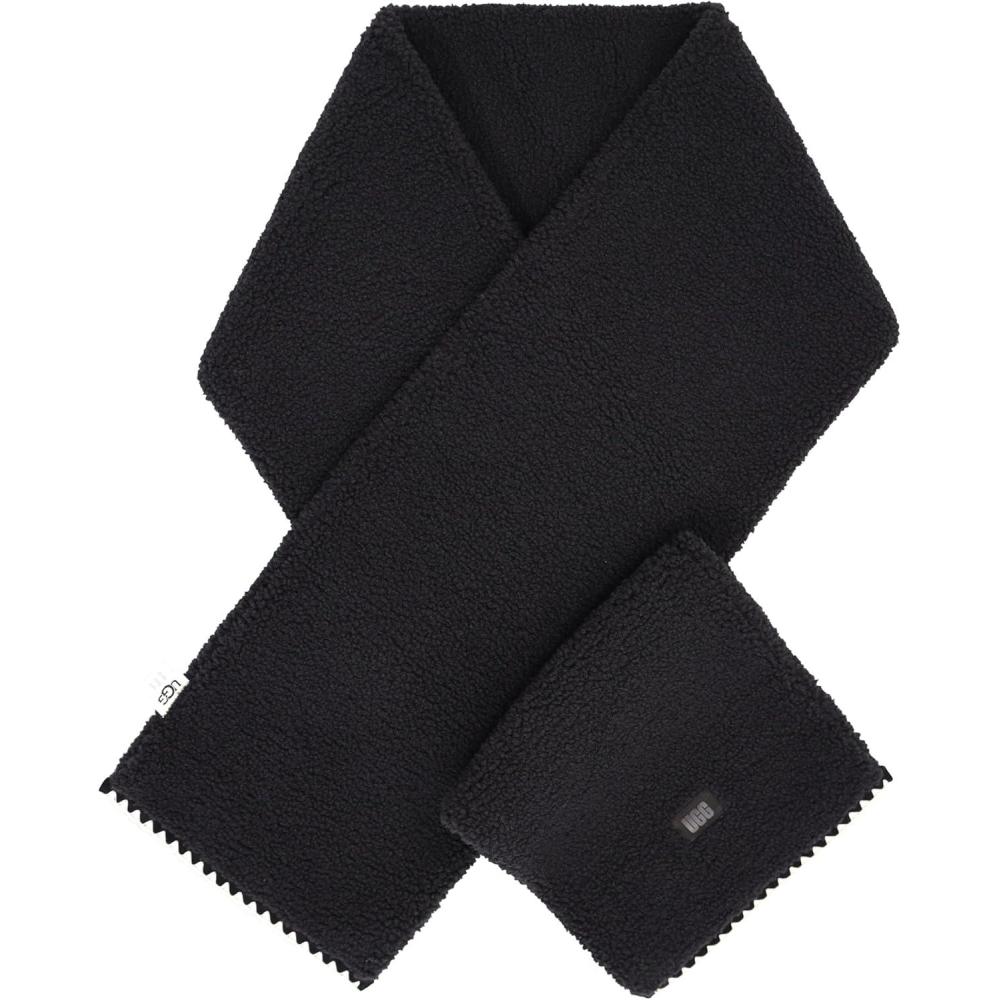 imageUGG womens Uggfluff Scalloped ScarfBlack