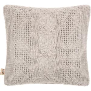 UGG Erie Pillow – Ultra Plush Cable Knit Design with Eyelash Sweater-Knit Face, Cozy Polyester Back, 20×20 Inch, Removable Down Feather Insert, Square, Spot Clean
