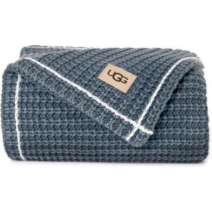 UGG Luna Knit Throw Blanket Soft Cotton Throw for Couch or Bed Cozy Soft Warm Waffle Giftable Lightweight Blanket for Living Room Bedroom, Machine Washable, 50-inch x 70-inch, Quartz Pink(Blue)