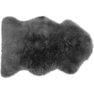 UGG Sheepskin Area Rug Genuine Real Wool Fur, Luxury New Zealand Pelts, Natural Silky Soft Lambs Skin, Thick & Fluffy, Large Chair Throw for Bedroom & Living Area, 72″ L x 24″ W x 1″ H Grey(Light Grey)