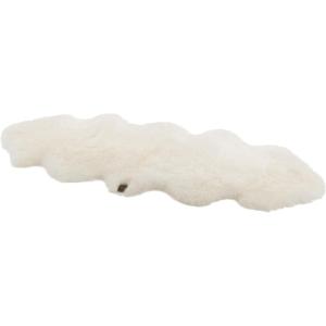 UGG Sheepskin Area Rug Genuine Real Wool Fur, Luxury New Zealand Pelts, Natural Silky Soft Lambs Skin, Thick & Fluffy, Large Chair Throw for Bedroom & Living Area, 72″ L x 24″ W x 1″ H Grey(Snow White)