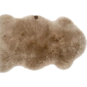 UGG Sheepskin Area Rug Genuine Real Wool Fur, Luxury New Zealand Pelts, Natural Silky Soft Lambs Skin, Thick & Fluffy, Large Chair Throw for Bedroom & Living Area, 72″ L x 24″ W x 1″ H Grey(Sand Yellow)