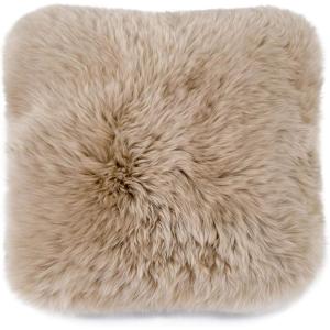 UGG Sheepskin Decorative Throw Luxury Hotel Style Pillows, Square, Sand