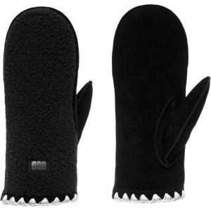 UGG Women Uggfluff Scalloped Mitten(Black)