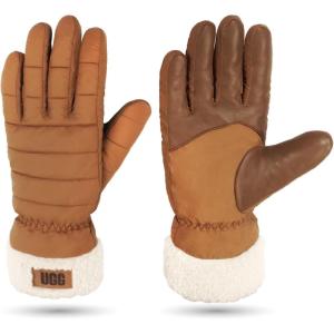 UGG Womens All Weather Fluff Cuff Glove(Chestnut)