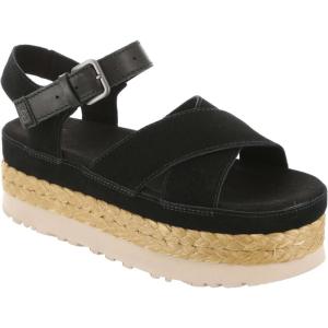 UGG Women’s Aubrey Ankle Strap Sandal(Black Suede)