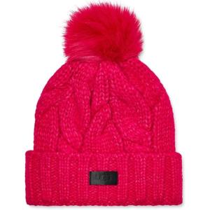 UGG Women’s Cable Pom Beanie(Cerise)