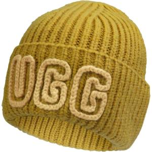 UGG Womens Chunky Crafted Rib Beanie(Ochre Green)