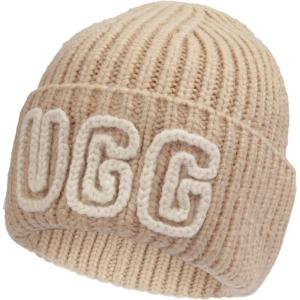 UGG Womens Chunky Crafted Rib Beanie(White Pepper)
