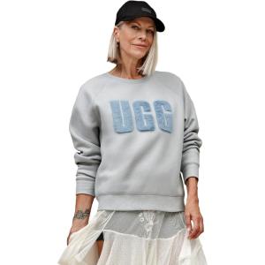 UGG Women’s Fuzzy Logo Crewneck Sweatshirt(Ice Jam / Whale)