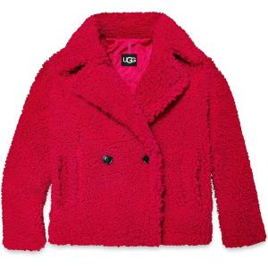 UGG Women’s Gertrude Short Teddy Coat(Cerise)