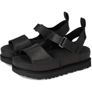 UGG Women’s Goldenstar Hi Sandal(Black Leather)