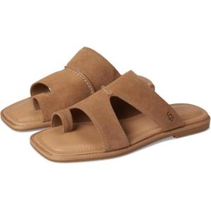 UGG Women’s Matira Flat Sandal(Chestnut Suede)
