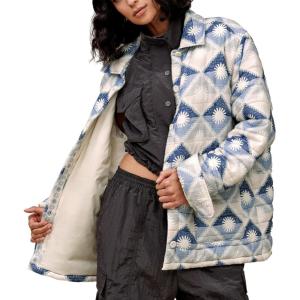 UGG Women’s Sun Shirtjacket Coat(Desert Blue Multi)