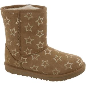 UGG unisex-child Classic Ii(Chestnut/Gold Iridescent)