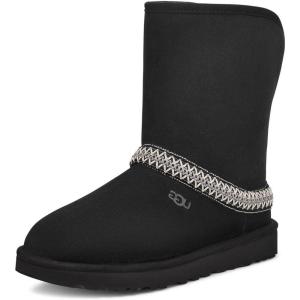 UGG womens Classic Short Crescent(Black)
