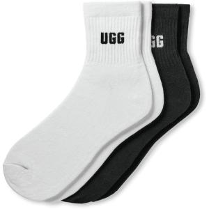 UGG womens Quinlin Logo Quarter 2 Pack(White / Black)