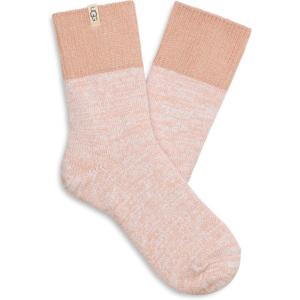 UGG womens Rib Knit Slouchy Quarter(Rose Tea)