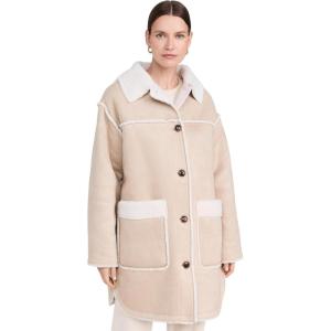 UGG womens Takara Luxefluff Mid Jacket(Sand)