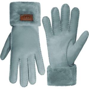 UGG womens Turn Cuff Water Resistant Sheepskin Gloves(Grey Mist)