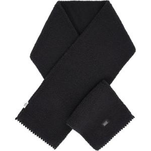 UGG womens Uggfluff Scalloped Scarf(Black)