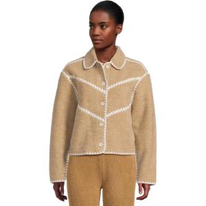 UGG Women’s Ellison Uggfluff Shell Jacket(Sand Heather)