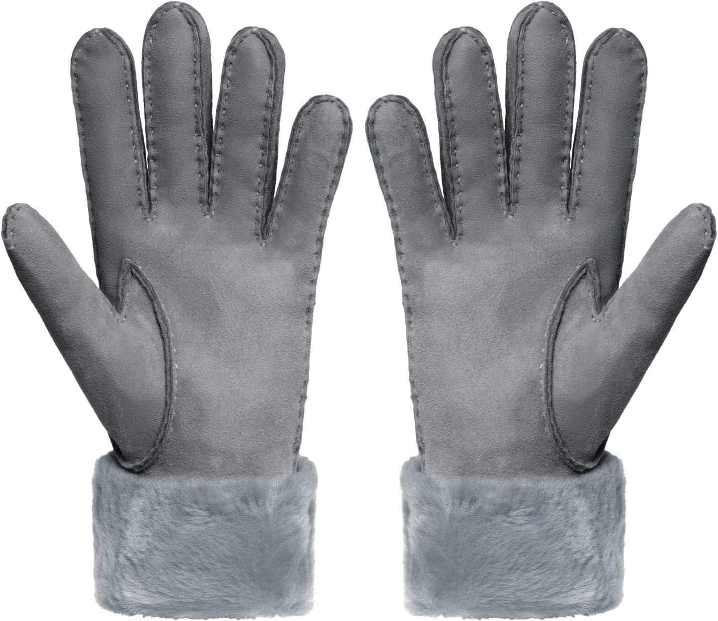 imageUGG womens Turn Cuff Water Resistant Sheepskin GlovesCharcoal