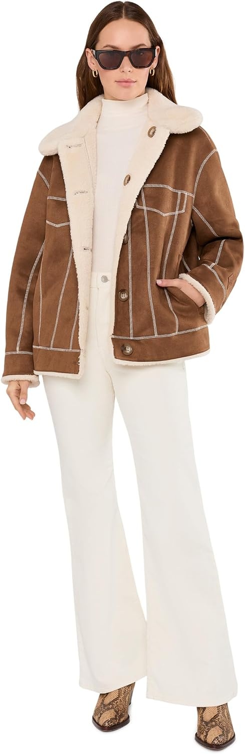 image:imageUGG Womens Frankie Reversible TruckerDark Chestnut Cream