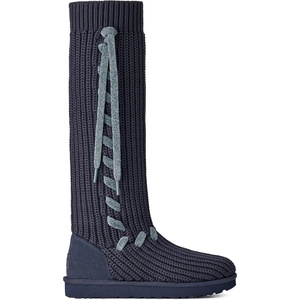 UGG Women’s Classic Tall Whipstitch Knit(Dark Indigo)
