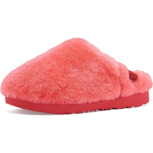 UGG unisex-child Classic Fluffed Slip-on(Orange Gerbera)